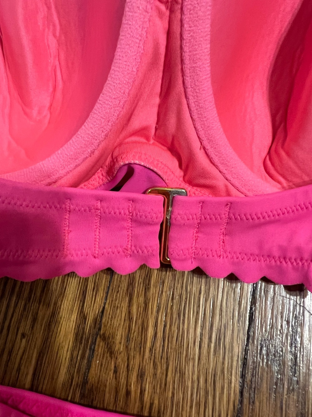 Victoria's Secret Hot Pink Halter Bikini with Multicolor Side Ties - Picture 10 of 12